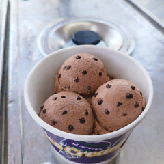 Bitter Çikolata Parçacıklı Kakaolu Dondurma (TOP)